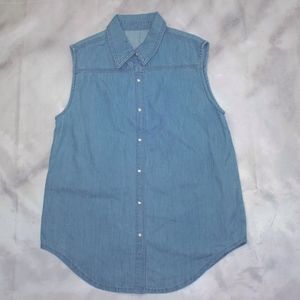 Sleeveless Denim Top